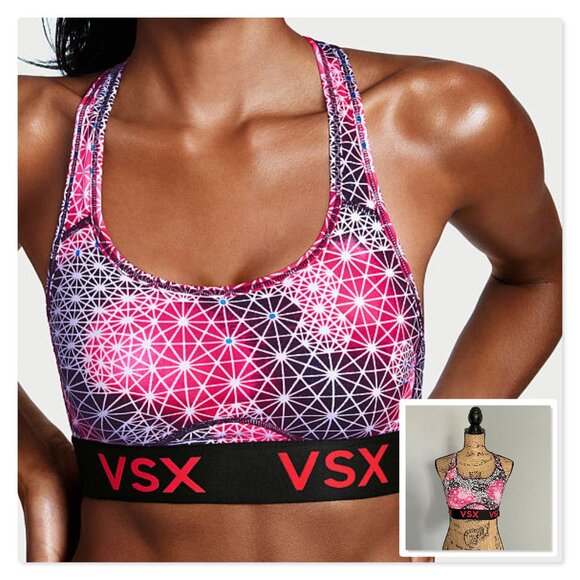 Victoria's Secret VSX The Player Racerback Sport Bra Sz L - Picture 1 of 9